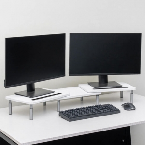 퍼플래빗 3단 높이 각도조절 듀얼 모니터 받침대