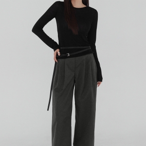 에르비 투핀턱 와이드 슬랙스